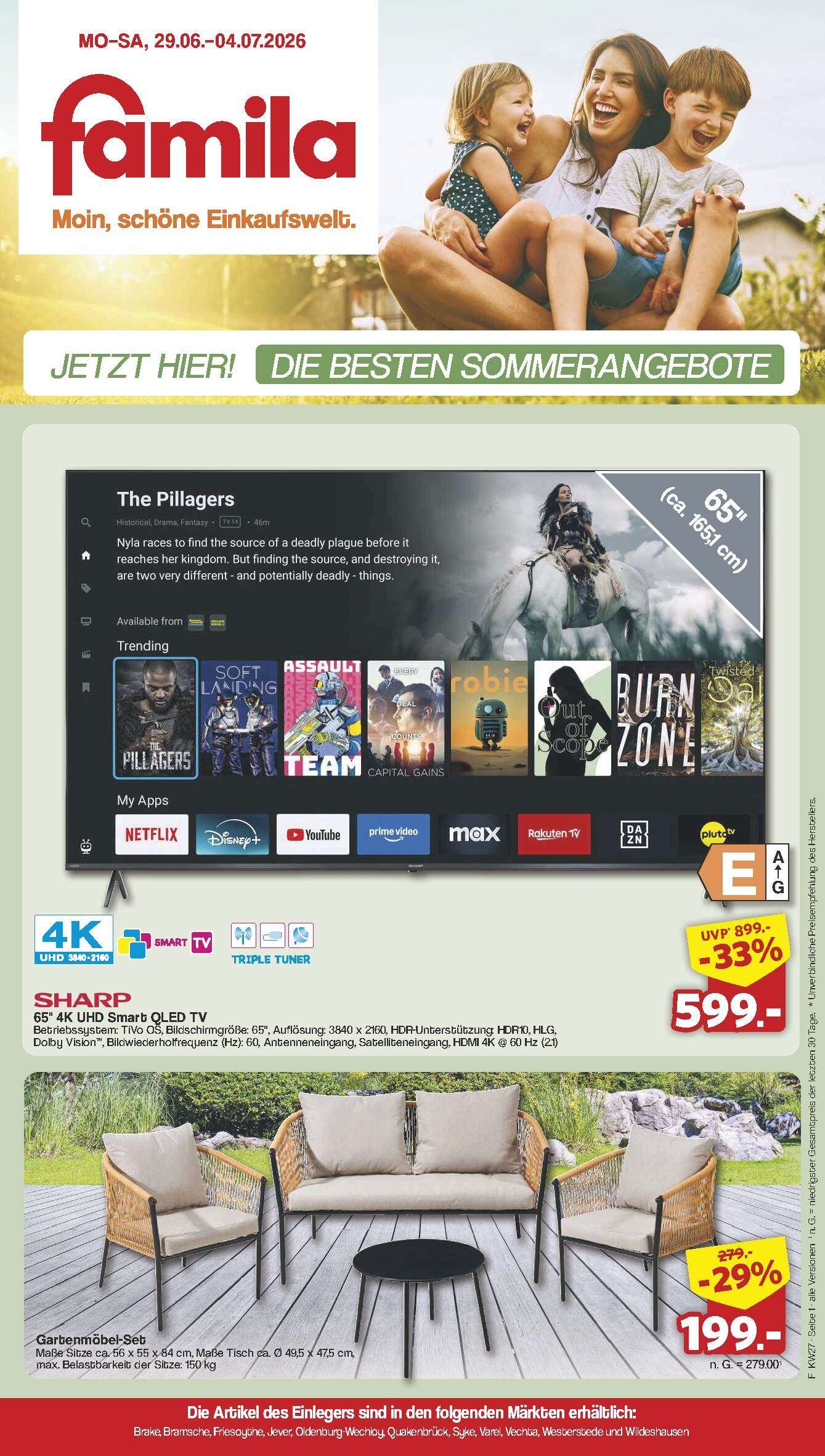 Famila Sommerangebote Prospekt Vorschau