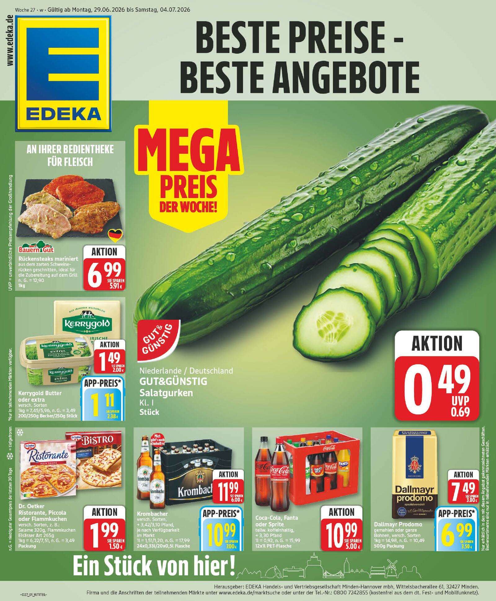 Edeka Prospekt ab Montag - Niedersachsen Prospekt Vorschau