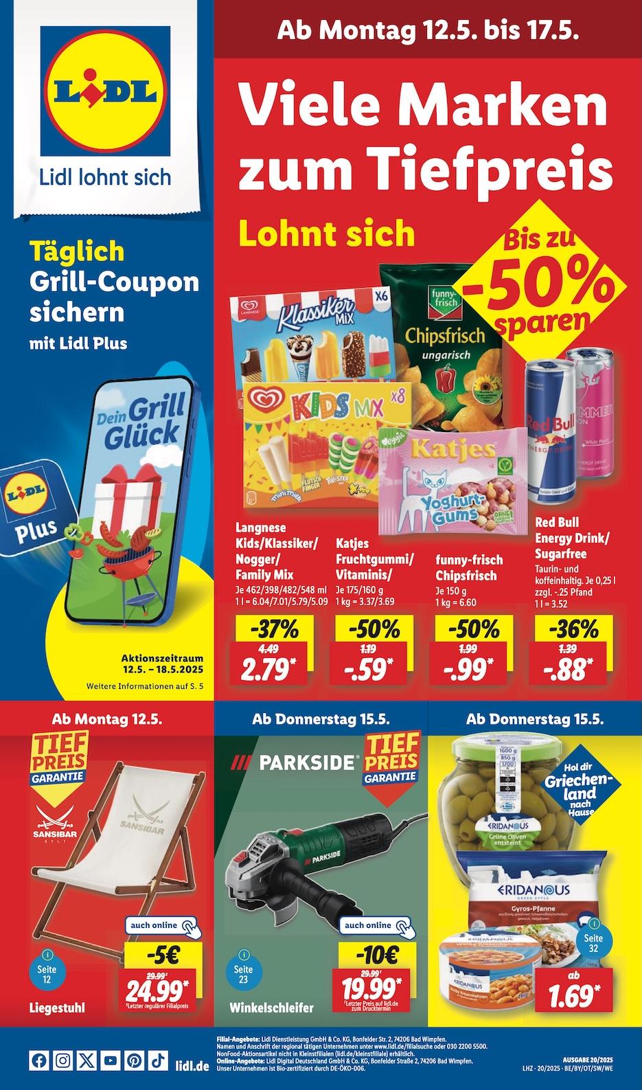 Lidl Aktueller Prospekt ab Montag Seite 1