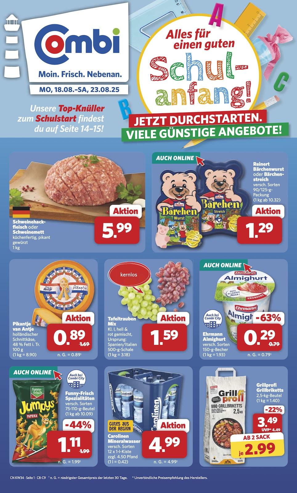 Combi Aktueller Prospekt ab Montag Seite 1