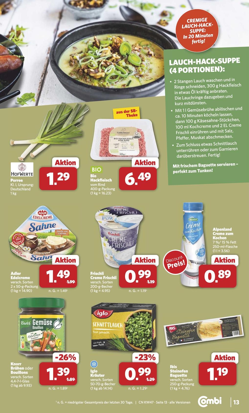 Combi Aktueller Prospekt ab Montag Seite 13