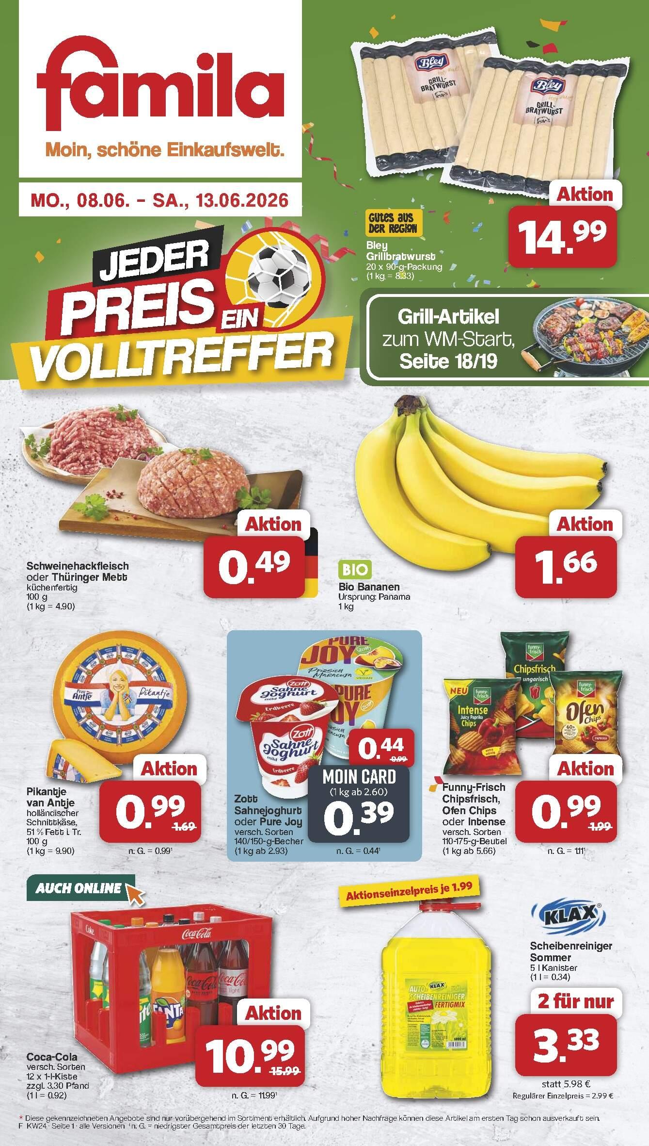 Famila Aktueller Prospekt ab Montag Seite 1