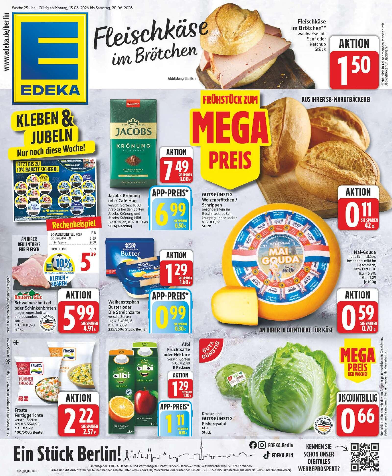Edeka Prospekt ab Montag - Berlin Seite 1