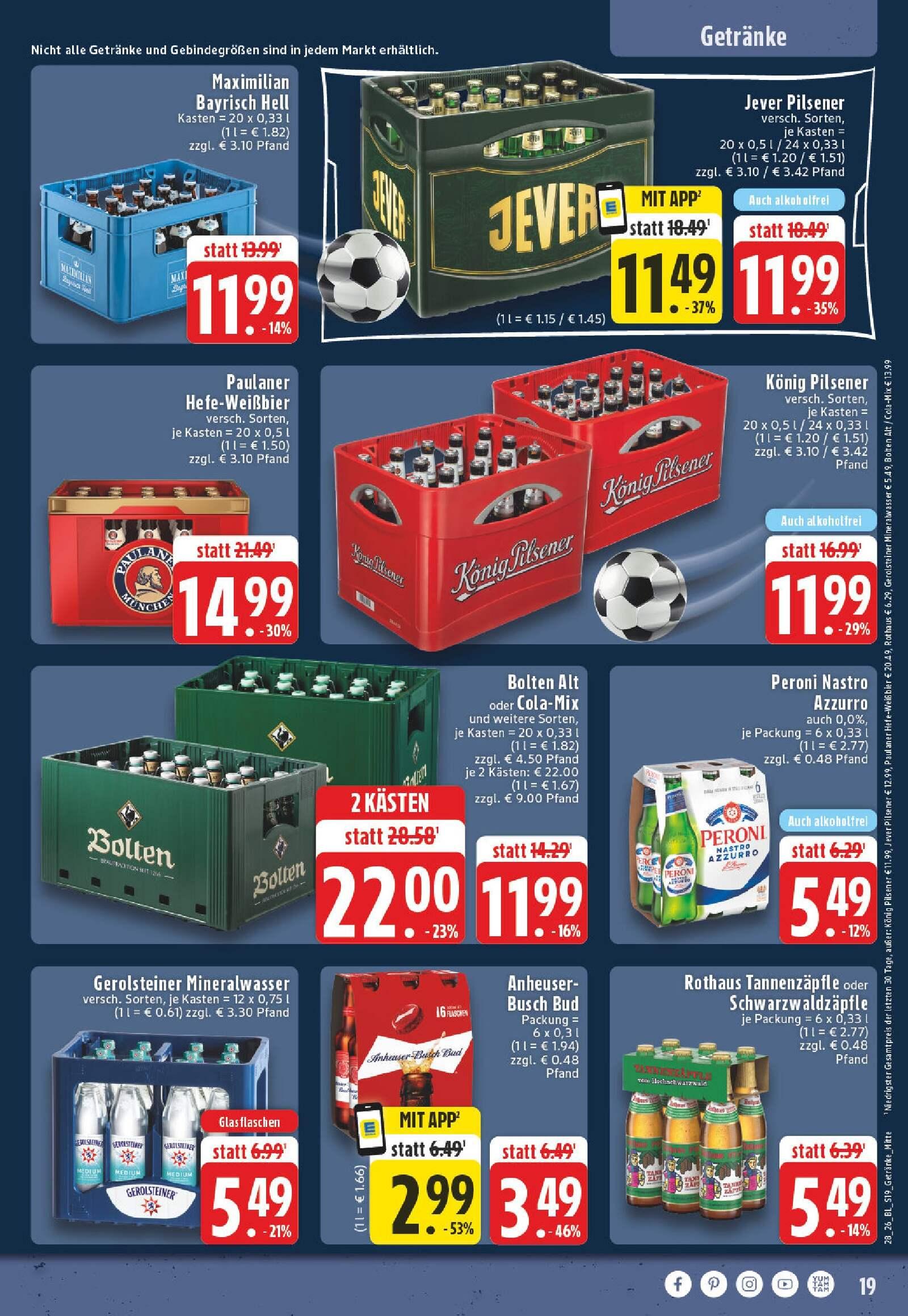 Edeka Prospekt ab Montag - Nordrhein - Westfalen Seite 19