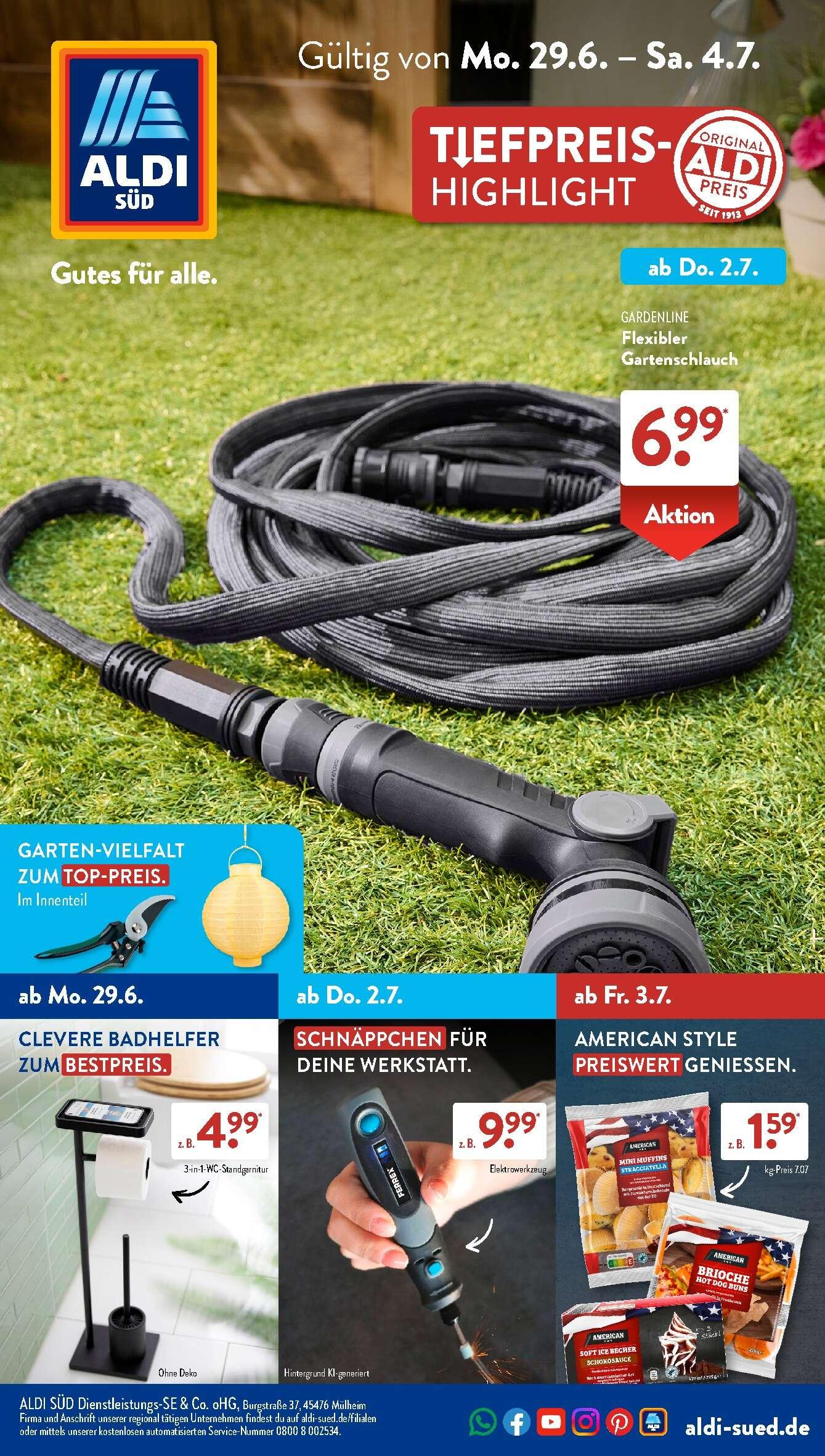 Aldi Aldi Süd Prospekt ab Montag Seite 1