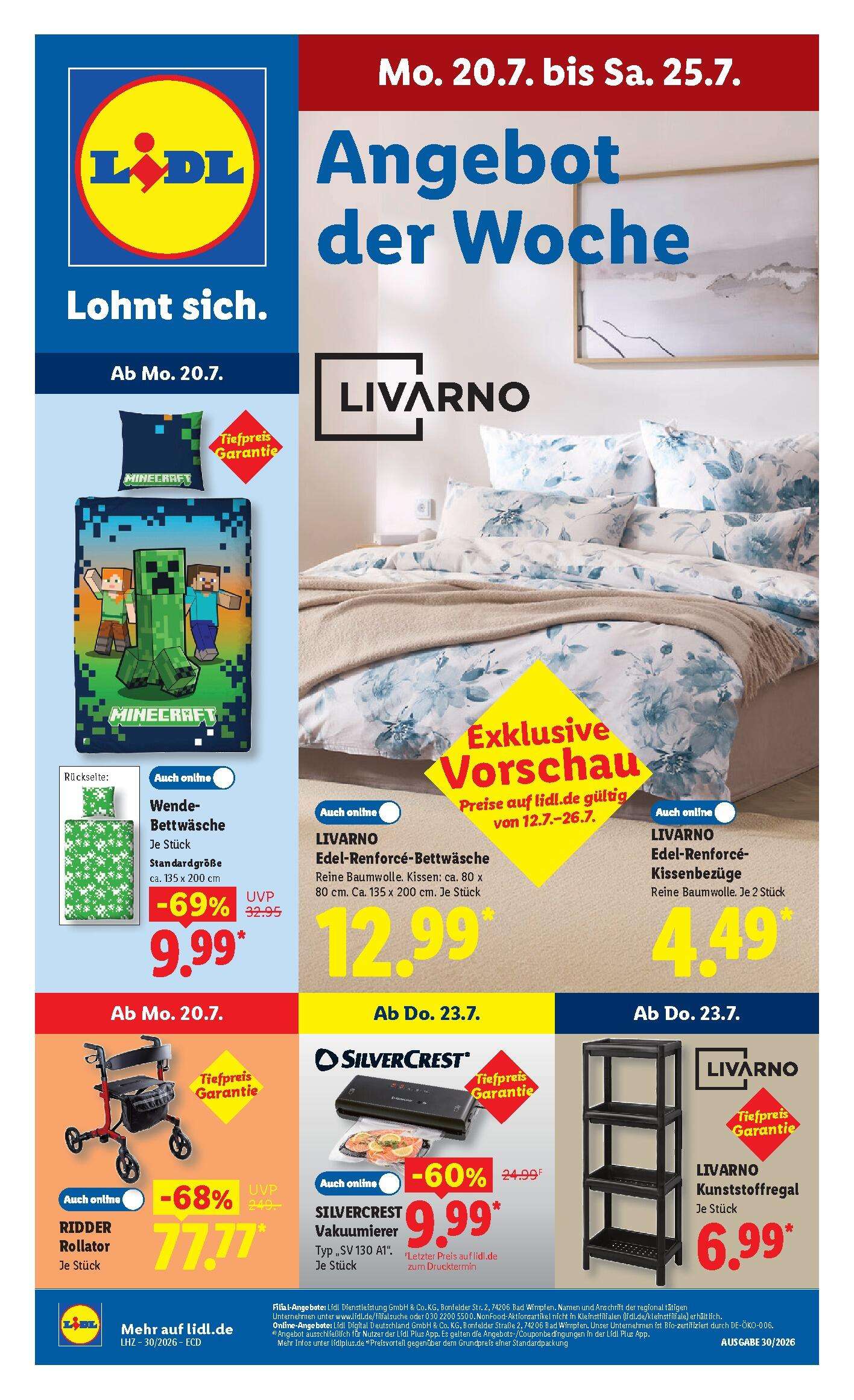 Lidl Aktueller Prospekt ab Montag Prospekt Vorschau