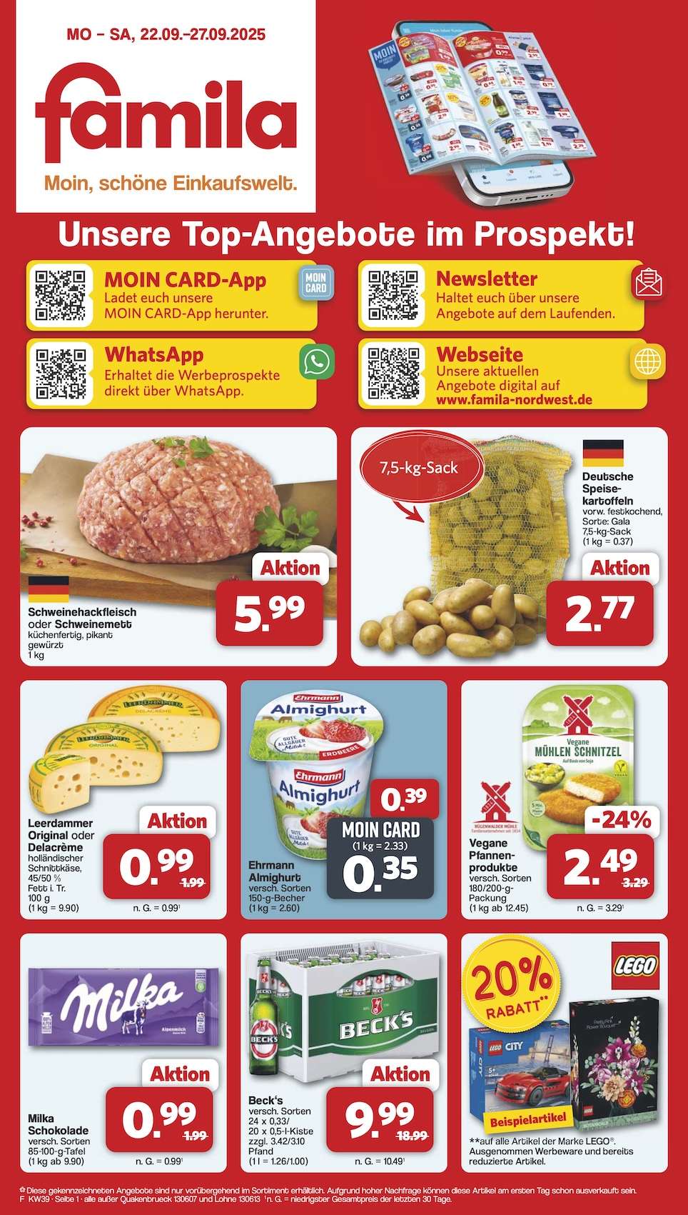 Famila Aktueller Prospekt ab Montag Prospekt Vorschau